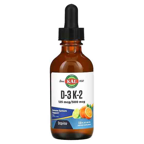 Вітаміни Д3 та K2 (Vitamin D-3 K-2) 5000 МО/500 мкг 59 мл із цитрусовим смаком Київ