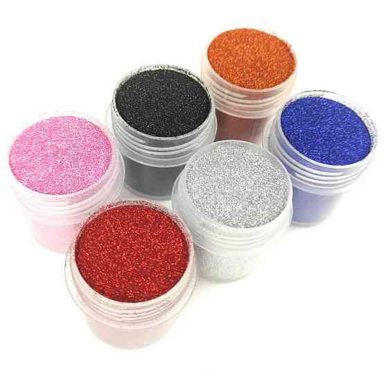 Набор глиттера для био-тату «№1 Большой» glitter-set-big-6x-1, 6 цветов по 12 мл Винница
