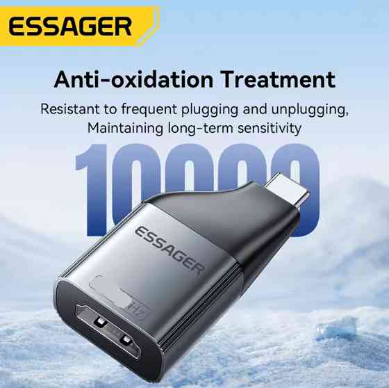 Essager адаптер Type-C на HDMI 4K 60Hz для ПК і ноутбука високошвидкісна передача відео Миколаїв