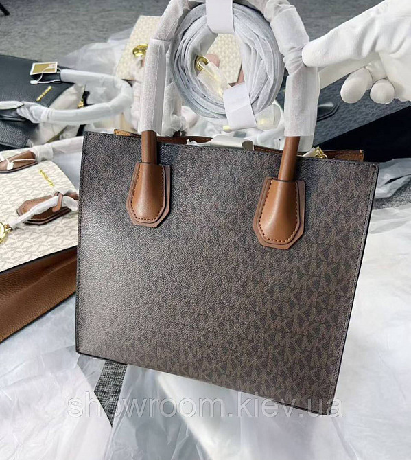 Жіноча сумка на плече Michael Kors Mercer brown LUX Київ - фото 2