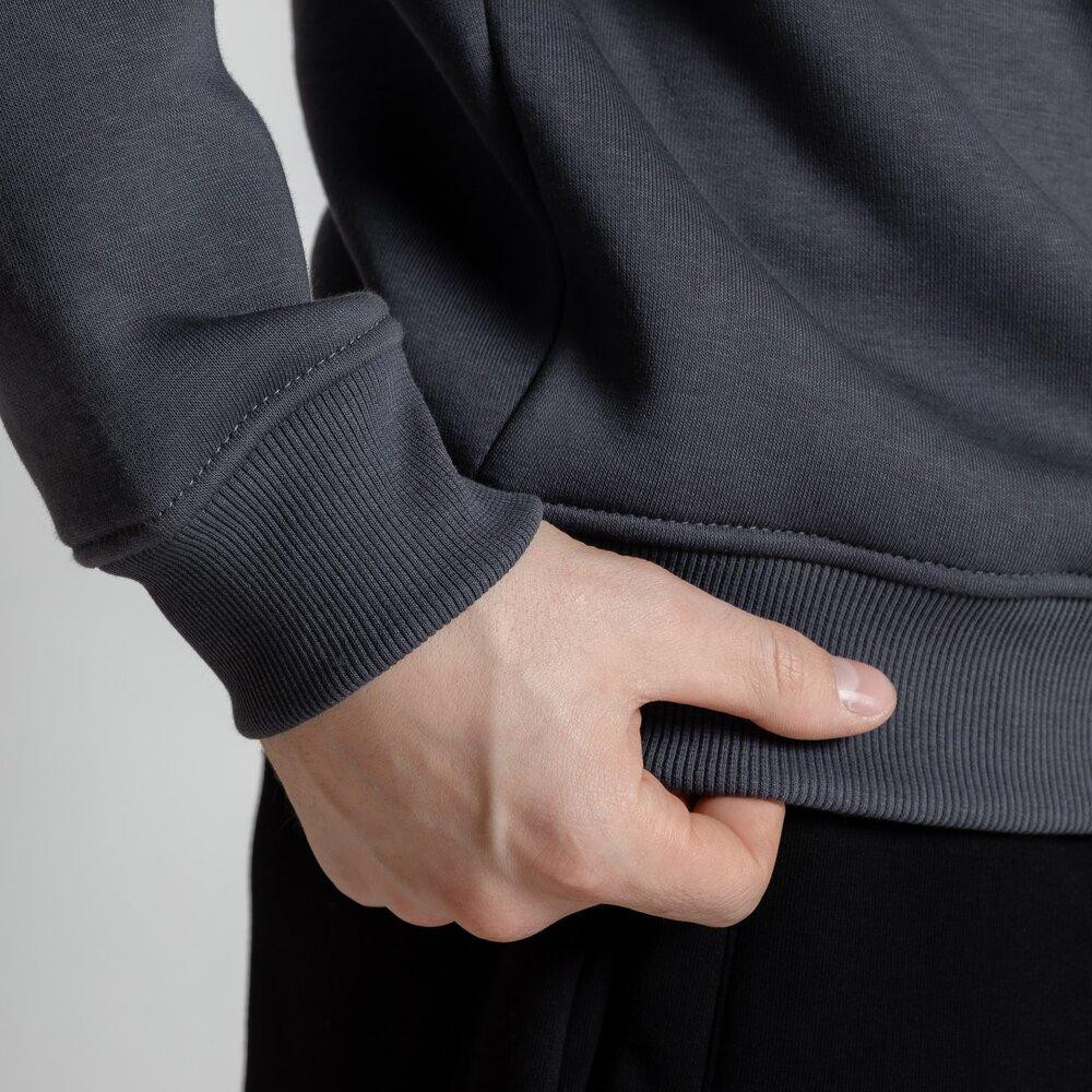 Свитшот Slavni оверсайз мужской темно-серый, Свитшот Slavni Ample тринитка начес темно-серый Киев - изображение 2