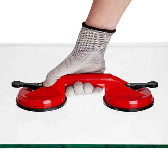 Тримач-присоска для скла, подвійна: 2×120 мм, максимальне навантаження: 80 кг INTERTOOL HT-7102 Київ