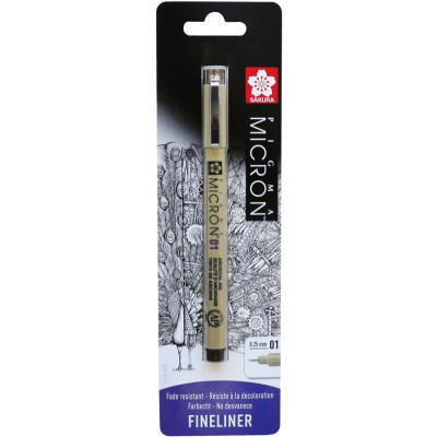 Лайнер Sakura Pigma Micron (0.1) 0,25 мм Чорний у блістері (8712079441579) Вінниця - фото 1