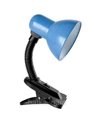 Лампа настільна Sirius TY 1108B на одну лампочку з прищіпкою (блакитна) Київ