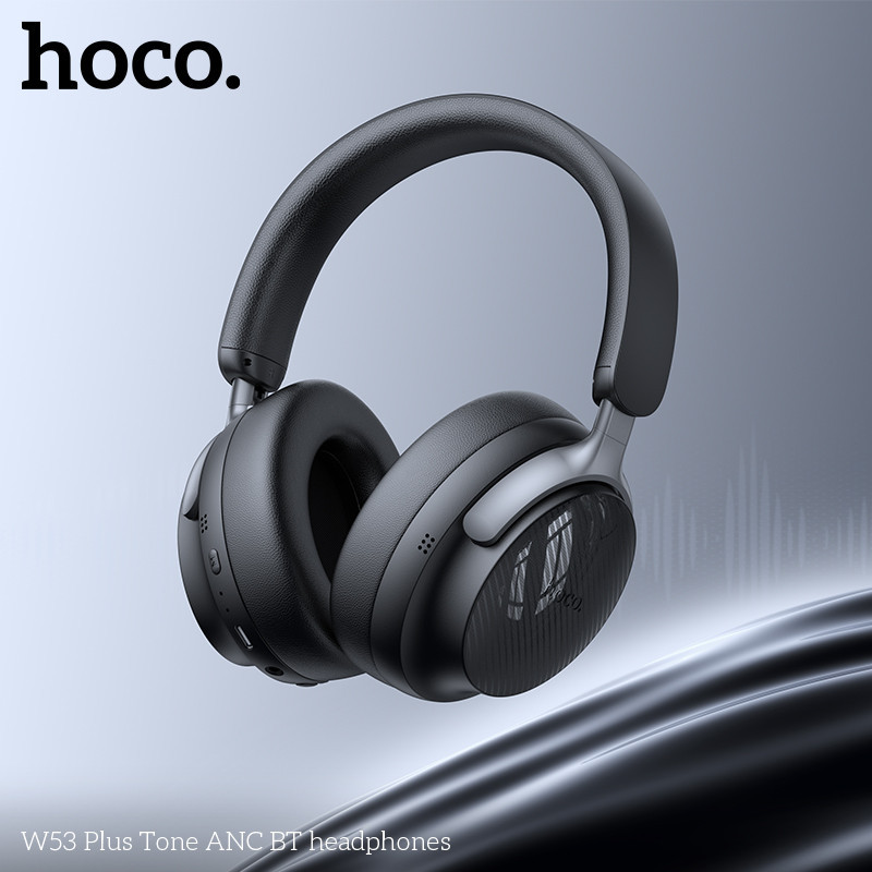 Бездротові накладні навушники HOCO W53 Plus Tone ANC BT headphones Classic Black Київ - фото 4