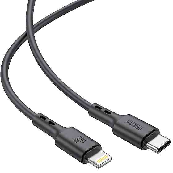 Кабель Brevia Type-C to Lightning 30W 1м, чорний ZIP (51100BCLZ1) Львів