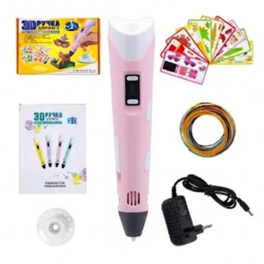 3D-ручка с трафаретами для рисования с дисплеем 3D Рэп-2 с пластиком ЗД-ручка для детей Киев - изображение 5
