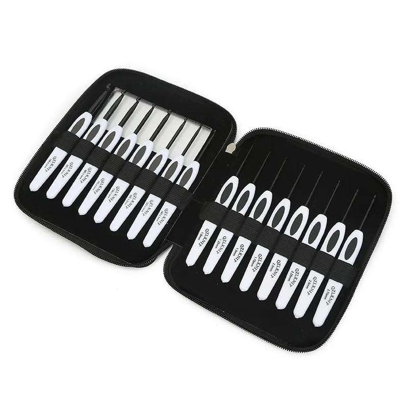 Набор крючков для вязания в косметичке, 16 штук белых крючков, размер 1.0/10.0 мм Каменец-Подольский - изображение 5