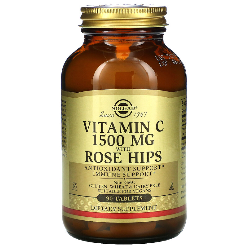 Витамин С с шиповником (Vitamin C with Rose Hips) 1500 мг 90 таблеток Киев - изображение 1