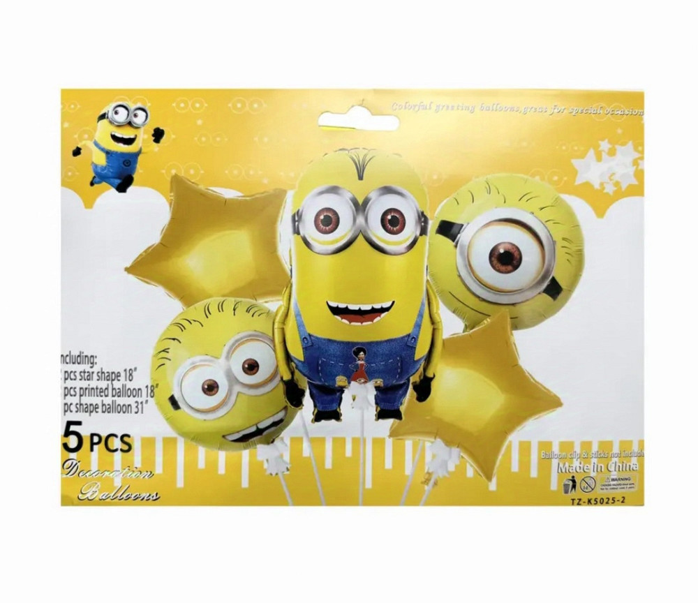 Набор воздушных шаров миньоны (5 предметов) Киев - изображение 1