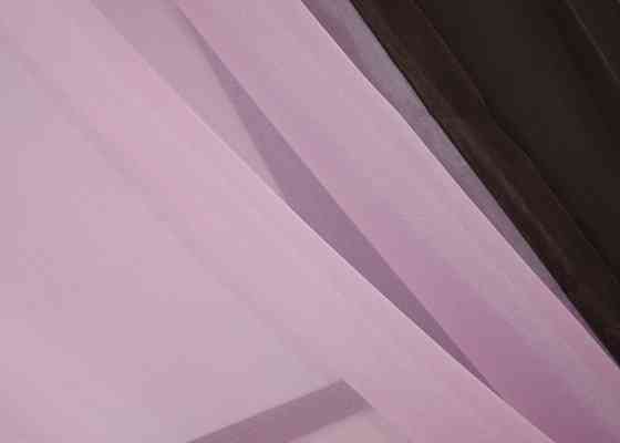 Кухонные шторы VR-Textil № 017к комбинированные с подвязками венге с розовым 265х170 см (52-1024) Киев