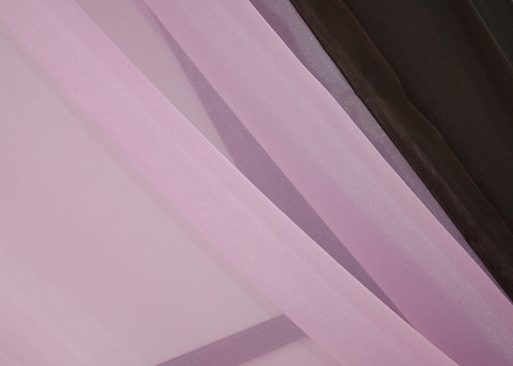 Кухонные шторы VR-Textil № 017к комбинированные с подвязками венге с розовым 265х170 см (52-1024) Киев - изображение 4