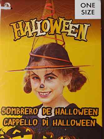 Детская шляпа на спирали прозрачная для Хэллоуина one size оранжевый Киев