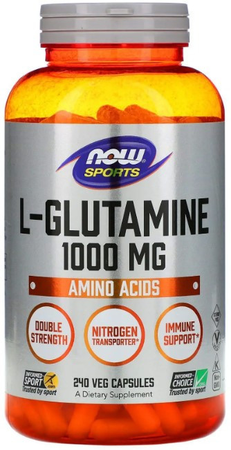 L-глютамін Now Foods L-Glutamine Sports 1000 мг 240 вег капсул Київ - фото 1