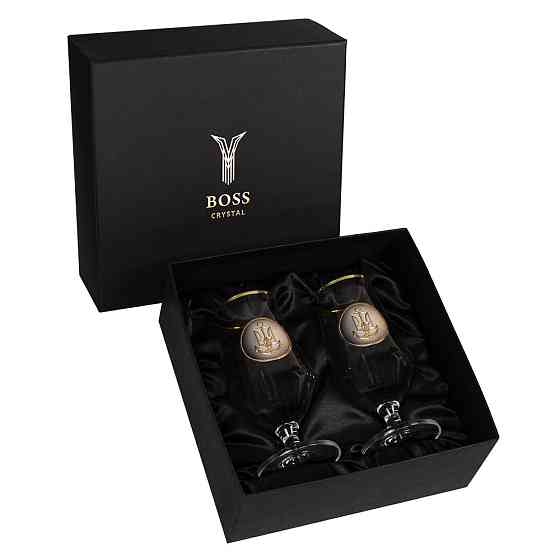 Набір для пива "ШЕВРОН ВМФ"  2 келиха, кришталь, золото Рівне