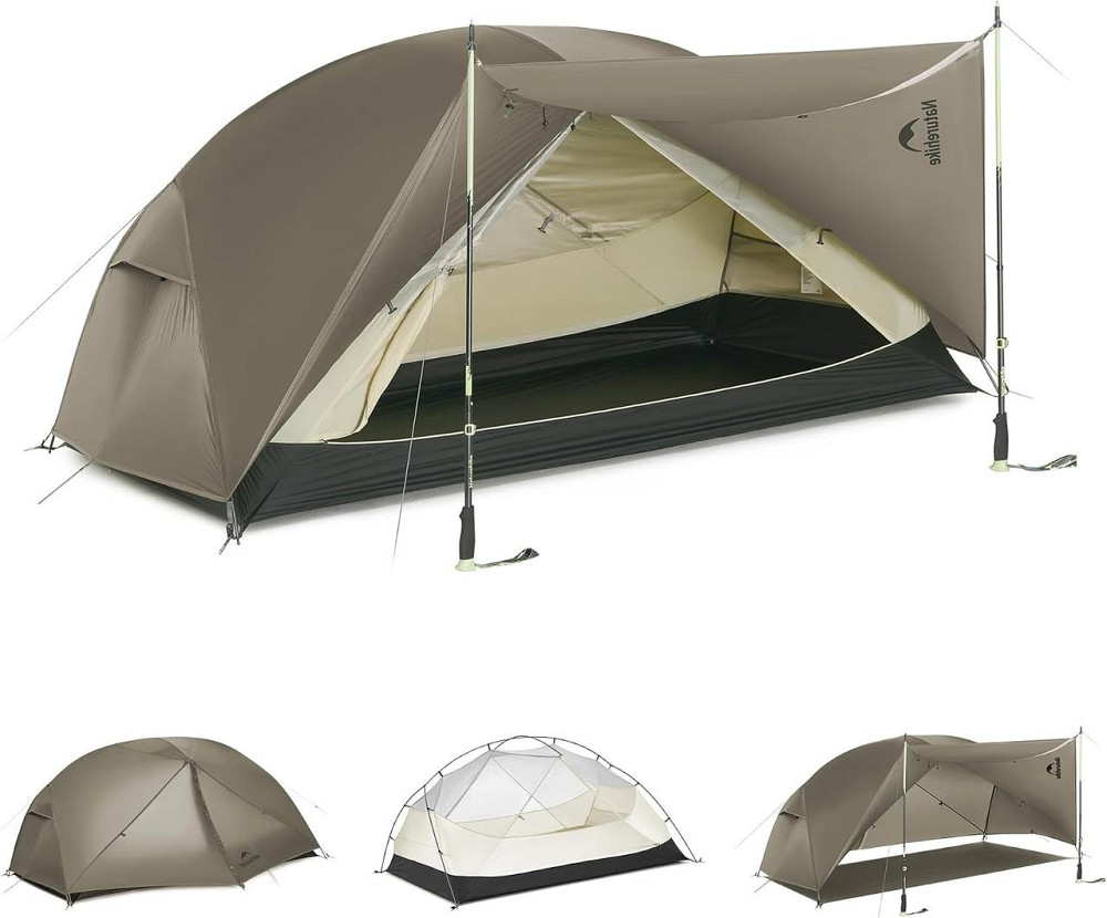 Намет двомісний Naturehike CNK2550WS037 Mongar Pro 2 (Коричневий) Київ - фото 1