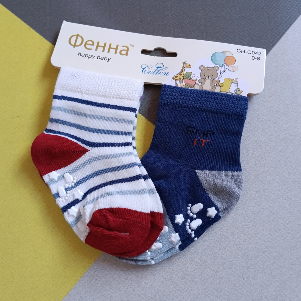 Котонові демисезоні носки з тормозками 0-8 м Київ - фото 2