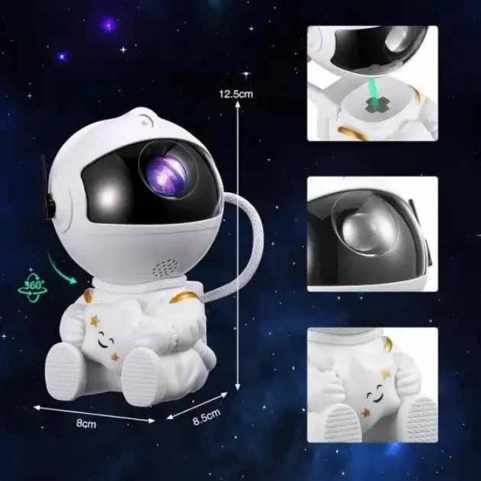 Лазерний нічник-проектор зоряного неба "Астронавт" з пультом, що сидить XL 730 Одеса - фото 4