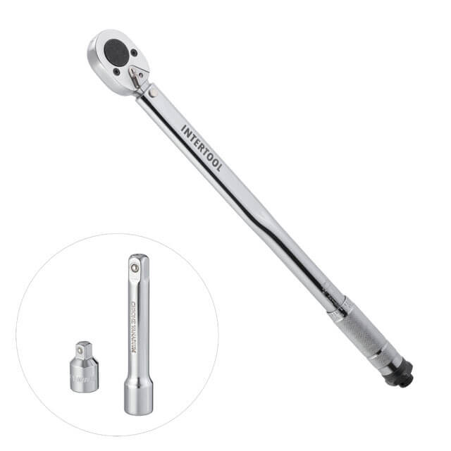 Ключ динамометричний 1/2", 28-210 Нм, перехідник 1/2"×3/8", подовжувач 125 мм 1/2",STORM Львів - фото 1