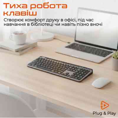 Клавиатура Meetion WK330 Wireless/Bluetooth Black (MT-WK330-A-RUA) Винница