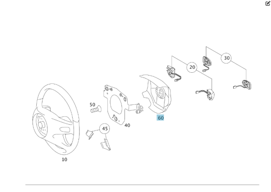 Mercedes-Benz  A1644600498 Подушка безпеки в кермо B-class W245 Одеса
