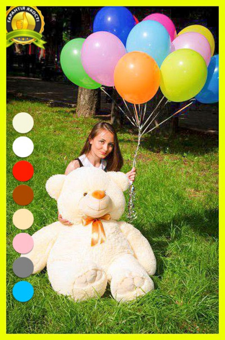 Плюшевий ведмедик М'яка іграшка Ветли 130 см Персиковий Тернопіль - фото 2