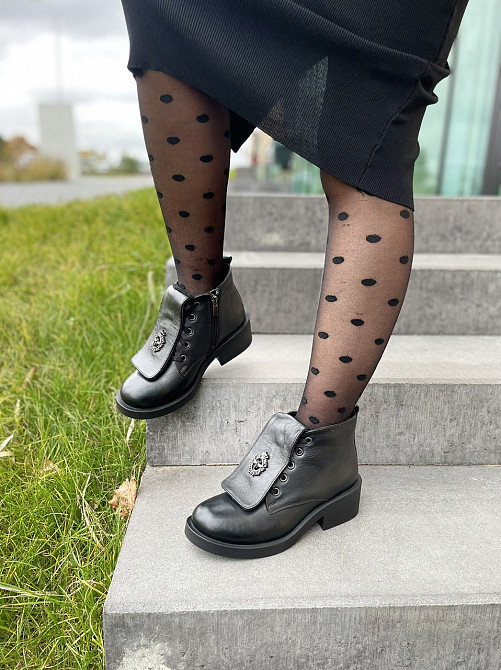 Injers Черевики жіночі INJERS 591 чорні (зима, шкіра натуральна) (3885) лише 38р.і 40р. 38 Коломия - фото 1