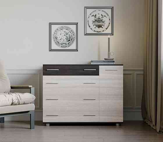 Комод для спальні Еверест з 4-ма ящиками К-3 (телескопи) 100х38х73 венге темний + дуб молочний (DTM-2492) Львів