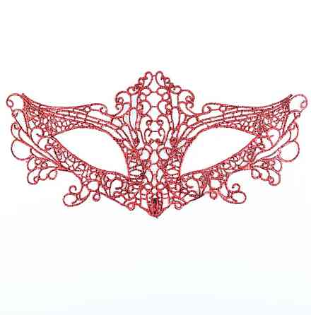 Маска на обличчя венеціанська 22 на 11 см червоний Київ