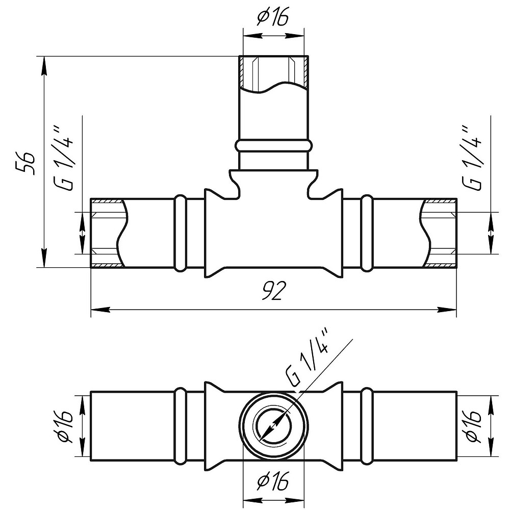 Трійник проміжний прес APE ITALY AP 131 16х16х16 Тернополь - изображение 4