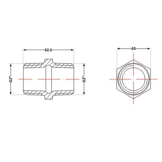 Ниппель чугунный 2