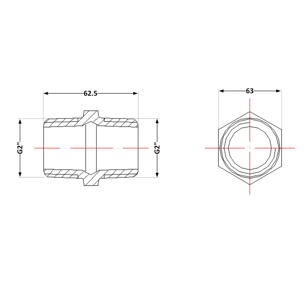 Ниппель чугунный 2