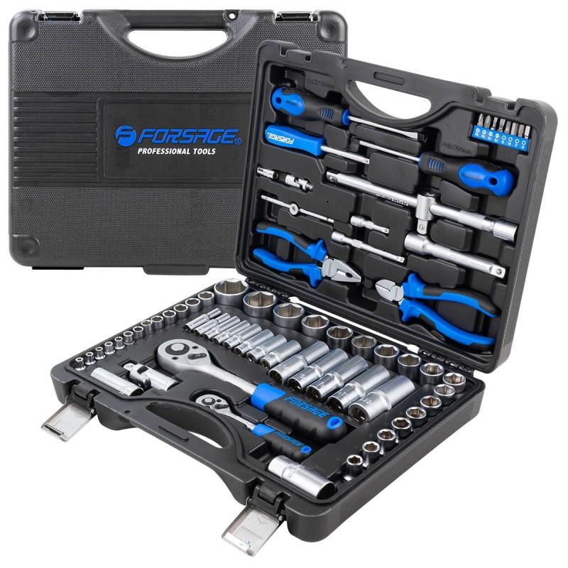 Набір інструментів 69 пр.,1/4",1/2", (6 гр.) (4-32 мм) Forsage F-4603-5 Одеса - фото 3