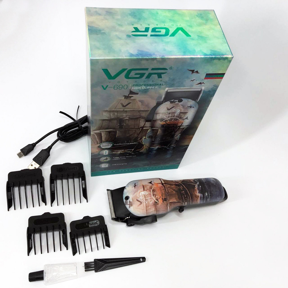 Домашня машинка акумуляторна для стрижки волосся VGR, Тример з регульованою довжиною IY-46 Львів - фото 13