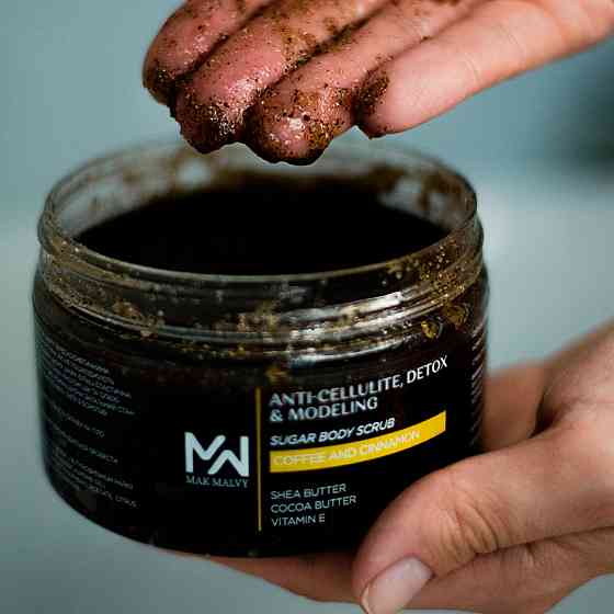 Антицелюлітний скраб для тіла Кава з корицею Mak Malvy 250 мл Київ