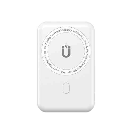 Павербанк 10000 mAh WIWU SC1000 магнитная беспроводная зарядка белый power bank повербанк Одесса