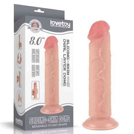 Фаллоимитатор - Sliding-Skin Dual Layer Dong 8