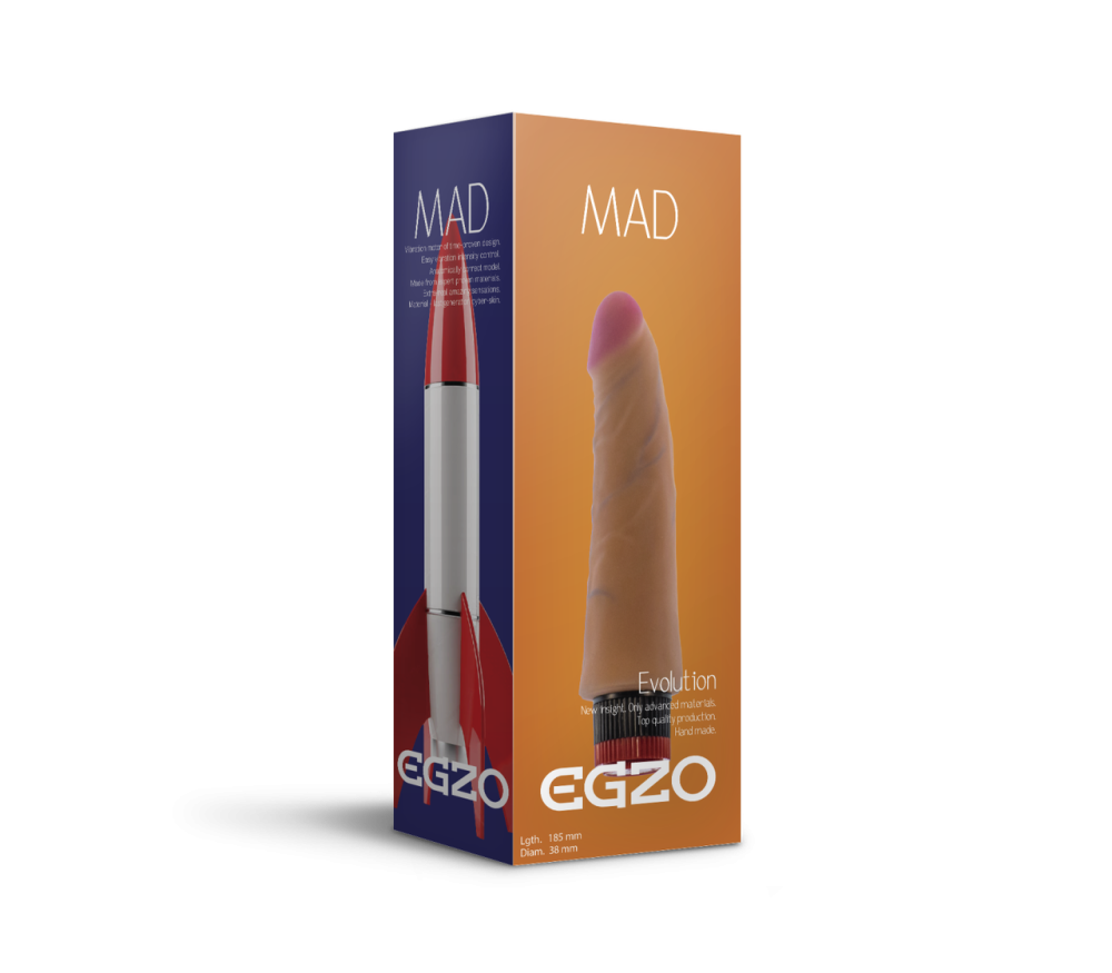 Вібратор EGZO Ciberskin VNS003 ( 18,5 см х 3,8 см ) Sex Aura Київ - фото 2