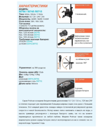 Электромотор Haswing Protruar 2.0 л.с. 85 lbs 24В Днепр