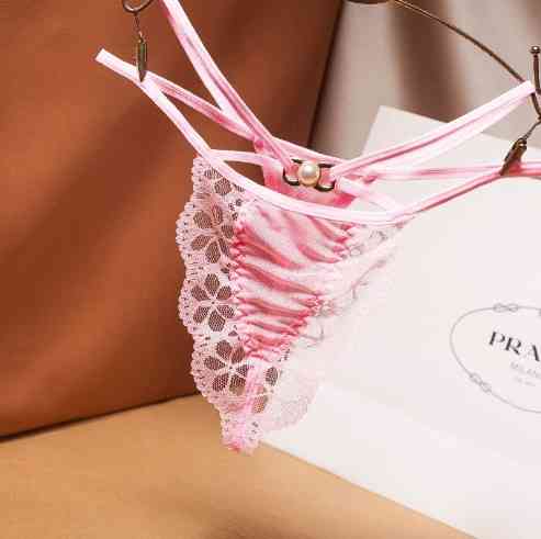 Еротичні стрінги рожеві - розмір універсальний, резинка до 90см Київ