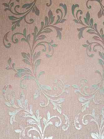 Шпалери вінілові на флізелін метрові Marburg Kingdom 31516 завитки золотом на теракотовому тлі Київ