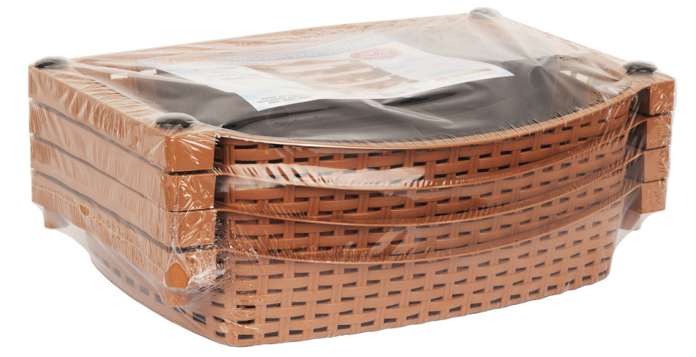 Етажерка для овочів 4-х ярусна Violet House 0761 Ротанг Еко Cream (6768577) Київ - фото 2