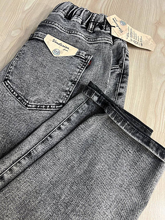 Джинси жіночі V&D 5011 МОМ jeans comfort резинка на талії стрейчеві полегшені світло сірі, світло-сі Одеса - фото 4