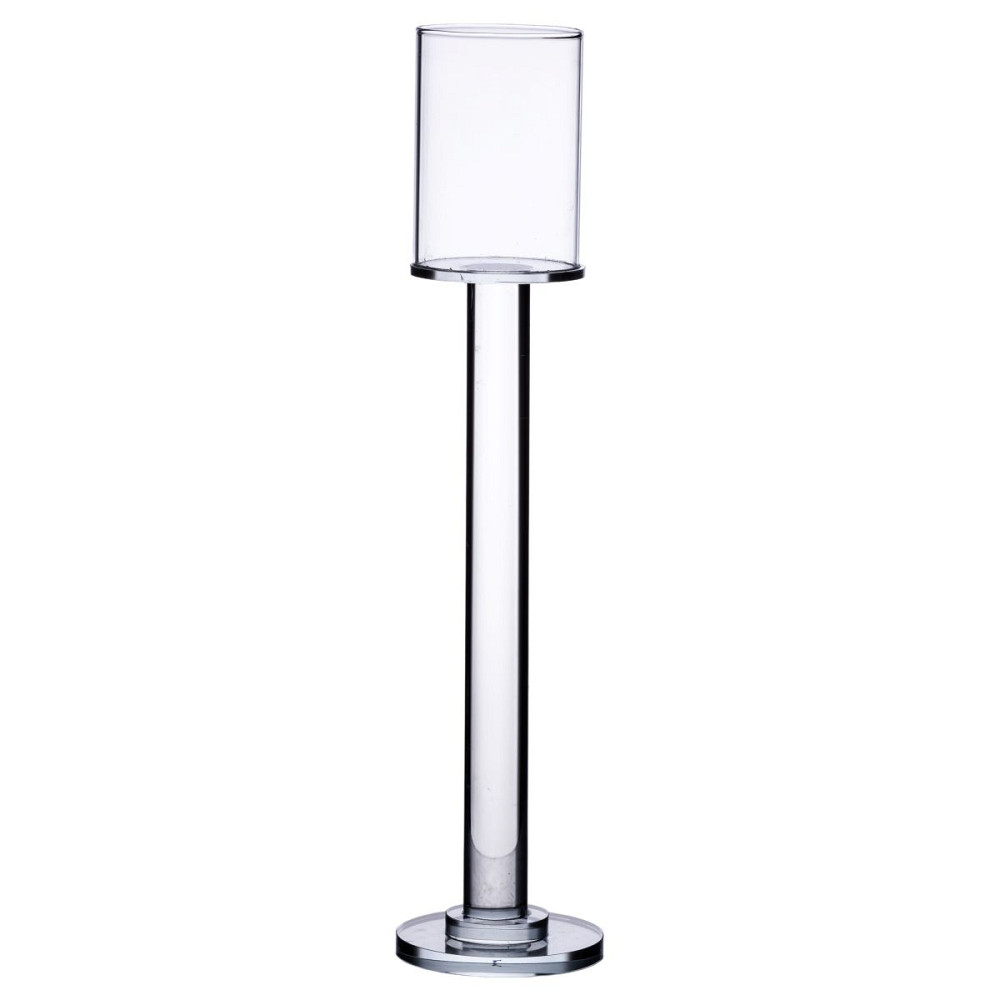 Yiwu Підсвічник скляний на ніжці 8×36 см підсвічник келих декоративний прозорий HP-4-44M Коломия - фото 1