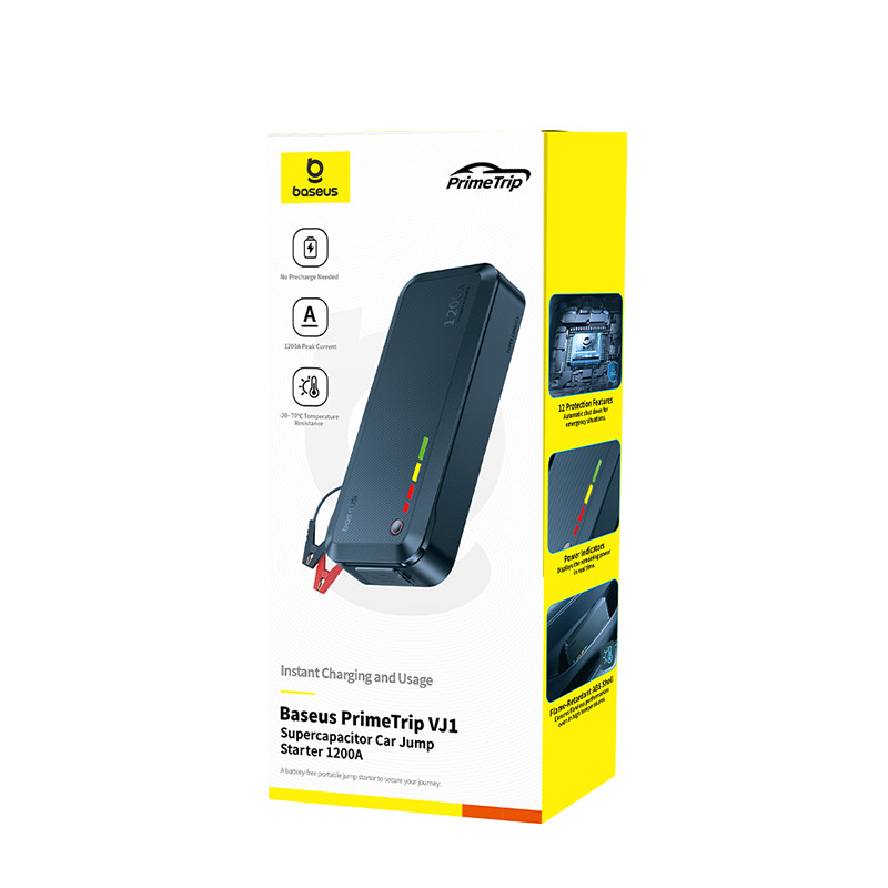 Пуско-зарядний пристрій Baseus PrimeTrip VJ1 Supercapacitor Car Jump Starter 1200A Cosmic Black Київ - фото 2