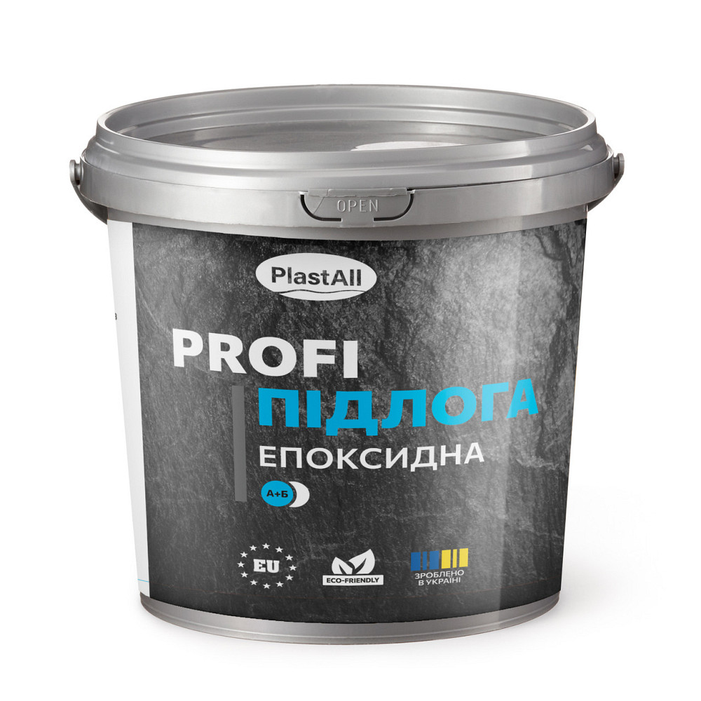 Епоксидна самовирівнювальна підлога Plastall™ PROFI 4.5 кг (Графітовий колір) Харків - фото 2