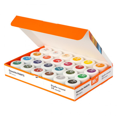 Гуашевые краски Yes Orange Line 24 кольорів по 20 мл (230434) Винница - изображение 2