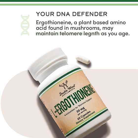 L-ерготіонеїн Double Wood Double Wood L-Ergothioneine 30 mg 60caps Луцьк