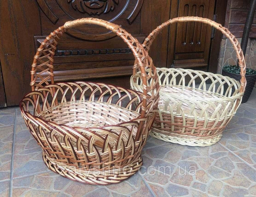 Кошик набір плетений з лози Київ - фото 1