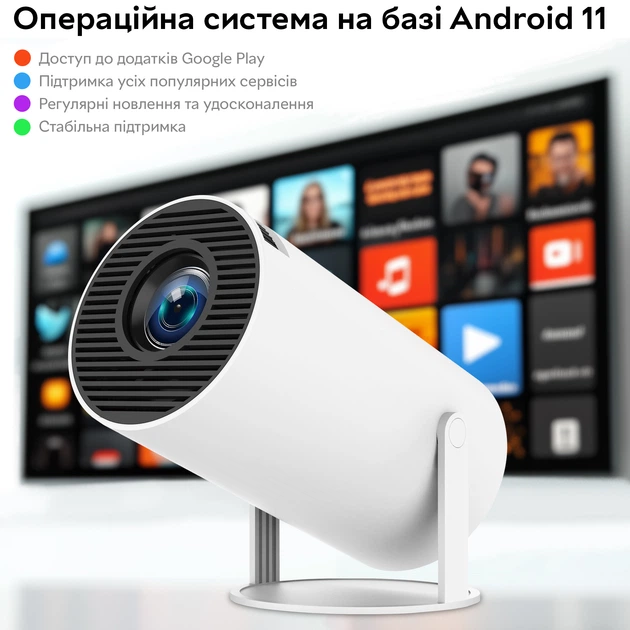 Мини-проектор Magcubic HY300Pro Android 14, Wi-Fi 6, Bluetooth 5.4, поддержка 4K, Auto Keystone, поворот 180° Киев - изображение 14
